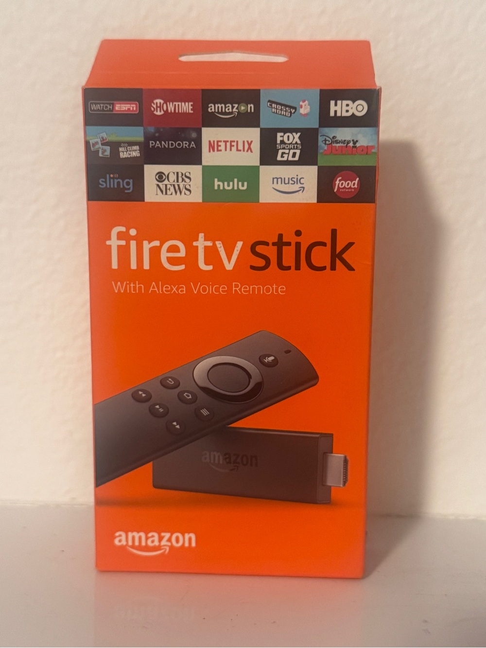 Amazon Fire TV Stick with Alexa Voice Remote - Orange and Black